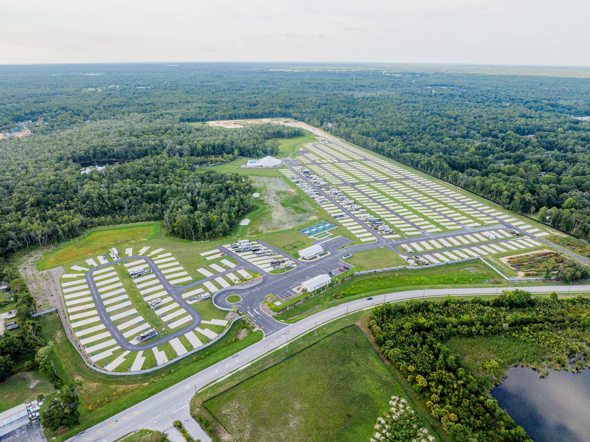 Aerial view of Sweet Citrus Acres RV Resort